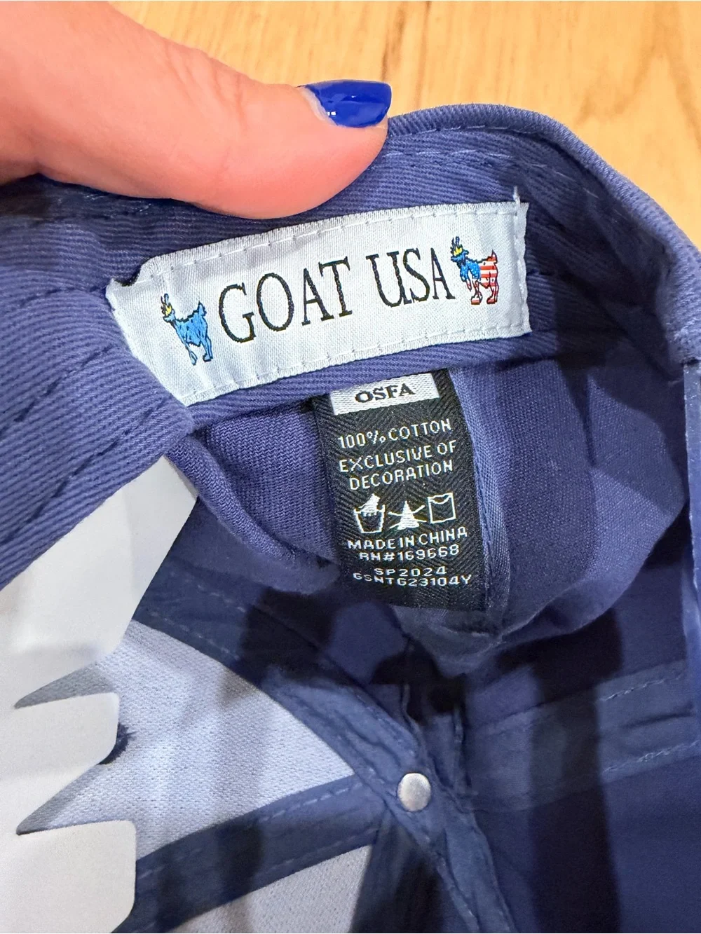 GOAT USA NAVY HAT- NEW WITH TAGS